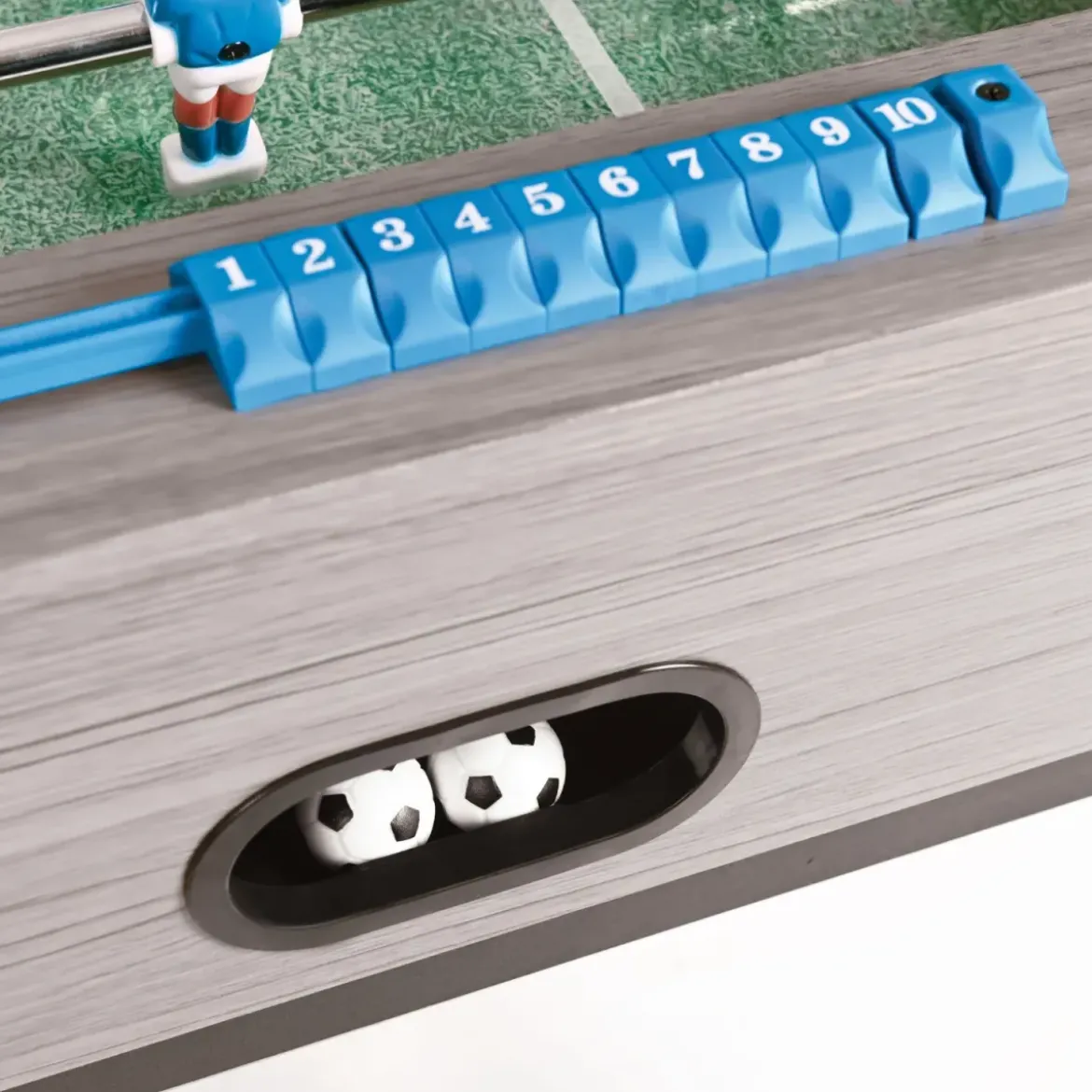 Biliardino Gioco Calciobalilla MDF Rovere Grigio da Interno Regolabile
