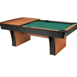 Biliardo Trasformabile in Tavolo da Pranzo Piano Gioco in MDF 181x91cm