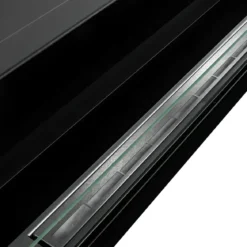 Biocamino da Incasso 1,25L 120x40 cm Nero 3kW con Vetro Fiamma Reale