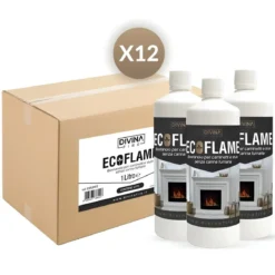 Bioetanolo Liquido 12 Bottiglie 1L per Biocamini Ecologico Inodore