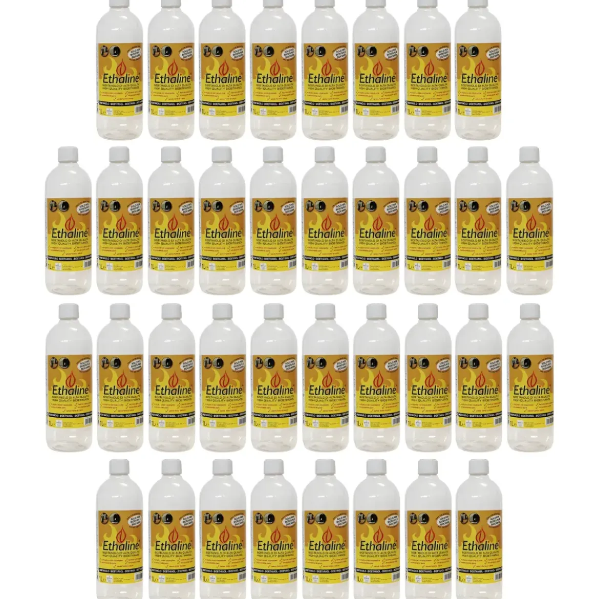 Bioetanolo 36 Taniche 1L per Biocamini e Stufe Combustibile Naturale