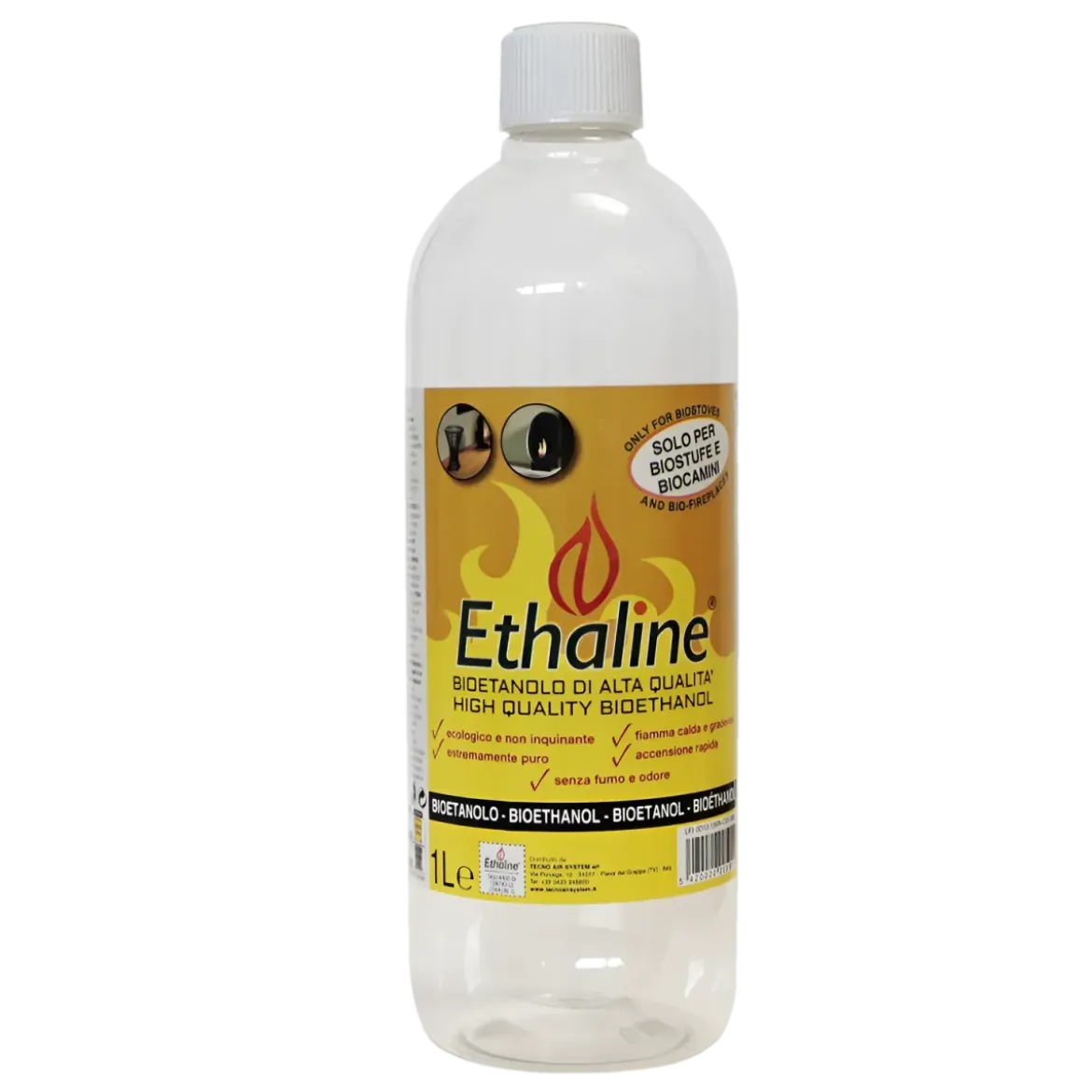 Bioetanolo 36 Taniche 1L per Biocamini e Stufe Combustibile Naturale