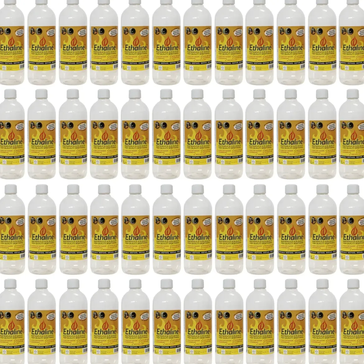Bioetanolo 48 Taniche 1L per Biocamini e Stufe Combustibile Naturale