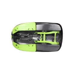 Bob Doppio Stratos Freno Volante Nero 2 Posti Slitta Slittino da Neve Max 120kg