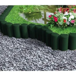 Bordatura in Plastica Modulare 6 pezzi Verde Bordura Aiuole Piante