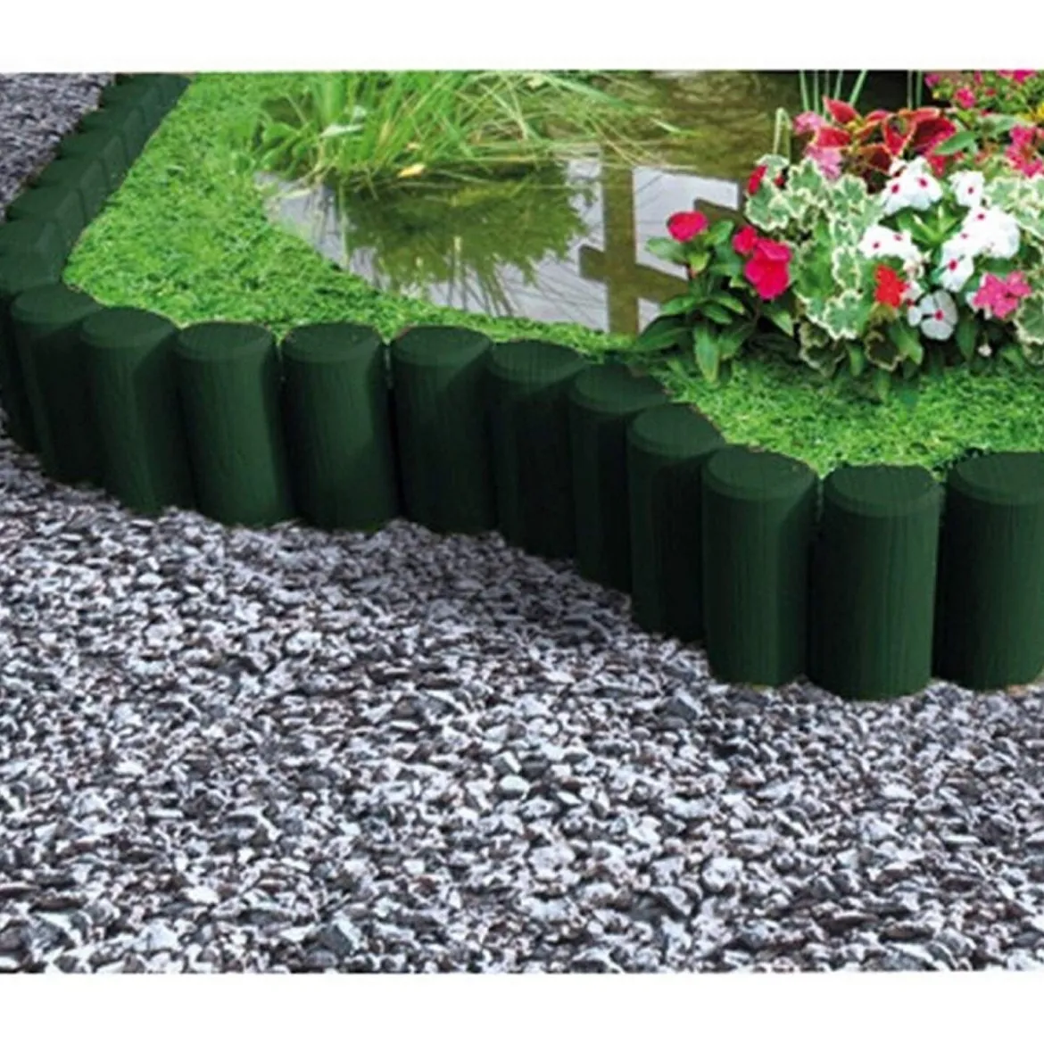 Bordatura in Plastica Modulare 6 pezzi Verde Bordura Aiuole Piante