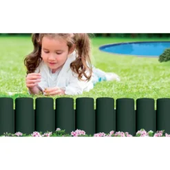 Bordatura in Plastica Modulare 6 pezzi Verde Bordura Aiuole Piante
