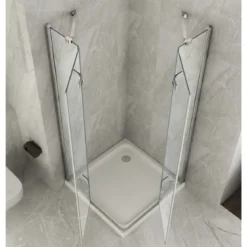 Box Cabina Doccia 2 Anta Battente 70 x 80 90 100 Fissa 8 mm Angolare Cristallo