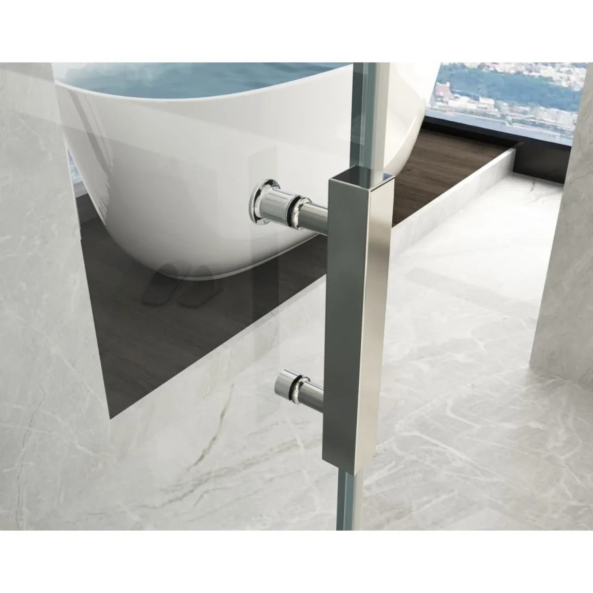 Box Cabina Doccia Anta Battente 80 90 100 120 140 Fissa Angolare 8mm Cristallo