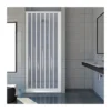 Box Cabina Doccia Parete Nicchia in PVC Porta a Soffietto Pieghevole 1 Anta Lato
