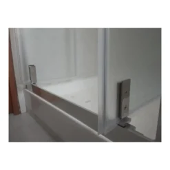 Box Doccia Angolare 2 Lati Ante Saloon Battente Parete Fissa Vetro 6 mm Opaco