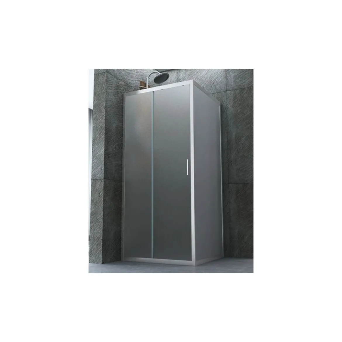 Box Doccia Angolare 6mm Opaco Anta Fissa Porta Scorrevole Anticalcare Cristallo