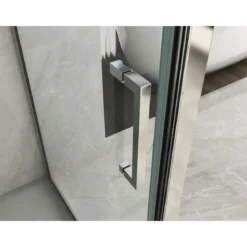 Box Doccia Angolare 6 mm 1 Parete Anta Fissa 1 Porta Scorrevole Cabina Cristallo
