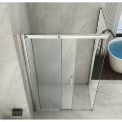 Box Doccia Angolare 8 mm Porta Scorrevole 70 80 90 100 120 140 Lati in Cristallo