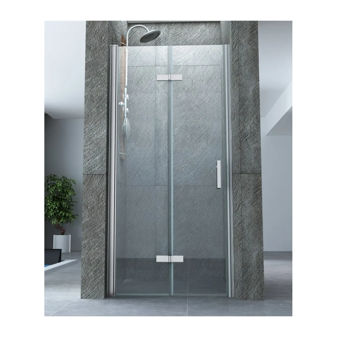 Box Doccia a Nicchia Libro 60 70 80 90 100 8 mm 1 Anta Parete in Cristallo Vetro