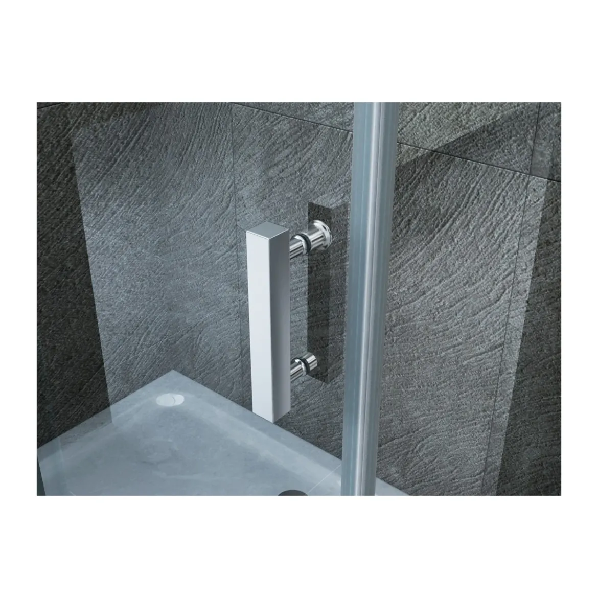 Box Doccia a Nicchia Libro 60 70 80 90 100 8 mm 1 Anta Parete in Cristallo Vetro