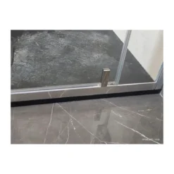 Box Doccia Anta Fissa Battente 2 Lati Angolare Parete Vetro 6mm Cristallo Opaco
