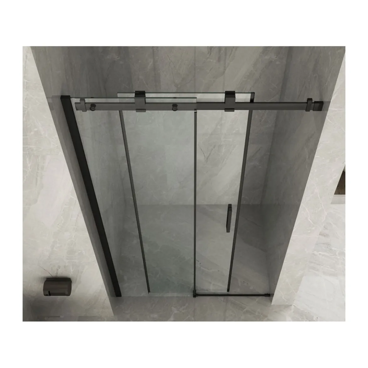 Box Doccia 120 cm 8 mm Nicchia 1 Anta Scorrevole in Cristallo