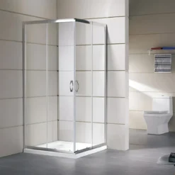 Box Doccia Cristallo 4mm Angolare Ante Scorrevoli Quadrato Rettangolare