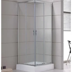 Box Doccia Cristallo 4mm Angolare Ante Scorrevoli Quadrato Rettangolare