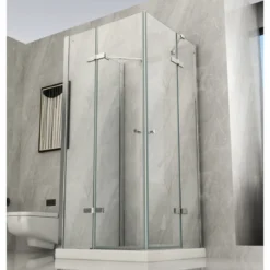 Box Doccia 3 Lati 2 Ante Battenti 70 80 90 100 110 120 140 Parete in Cristallo