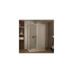 Box Doccia 3 Lati 6 mm Opaco Scorrevoli Angolare 1 Anta fissa 70 x 80 90 100 120