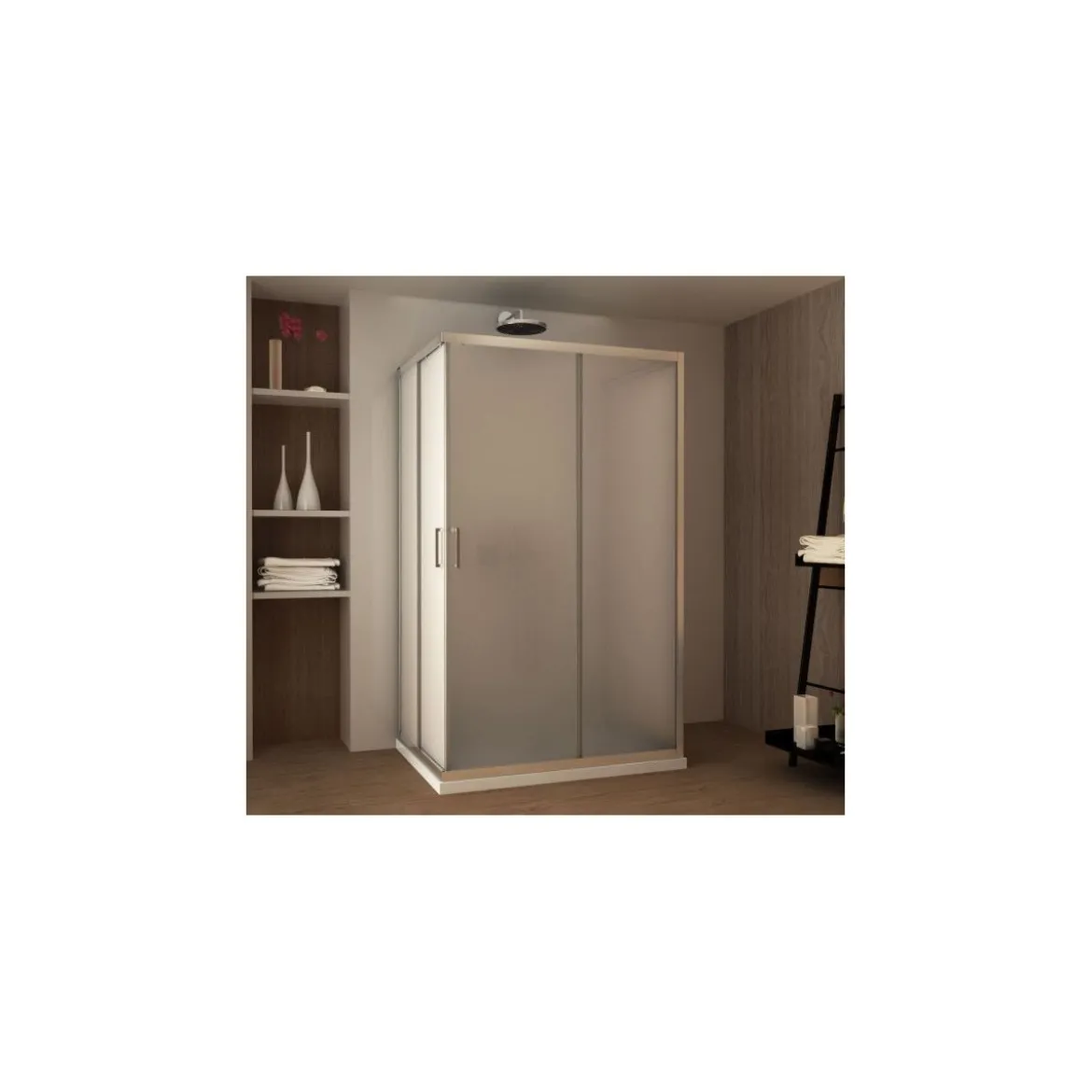 Box Doccia 3 Lati 6 mm Opaco Scorrevoli Angolare 1 Anta fissa 70 x 80 90 100 120