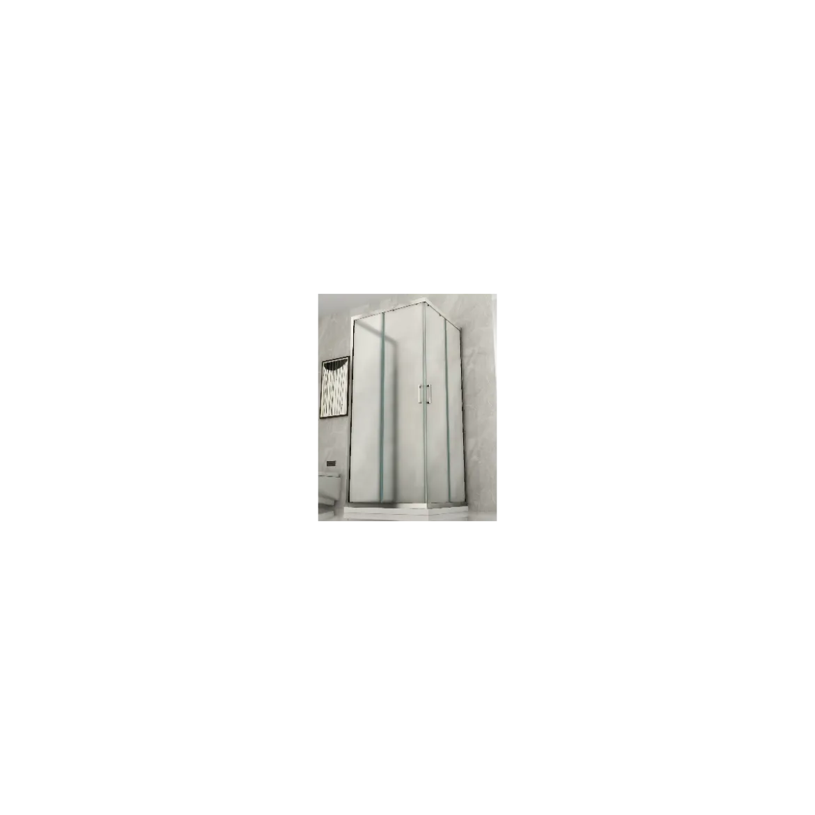 Box Doccia 3 Lati 6 mm Opaco Scorrevoli Angolare 1 Anta fissa 70 x 80 90 100 120