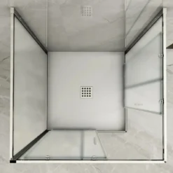 Box Doccia 3 Lati 6 mm Opaco Scorrevoli Angolare 1 Anta fissa 70 x 80 90 100 120