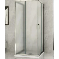 Box Doccia 3 Lati 6 mm Opaco Scorrevoli Angolare 1 Anta fissa 70 x 80 90 100 120