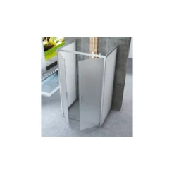 Box Doccia 3 Lati Opaco 6 mm Anta Battente Saloon 60 70 80 90 100 120 130 140 cm