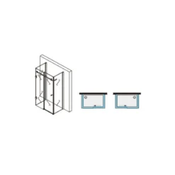 Box Doccia 3 Lati 2 Porte Scorrevoli 70 80 90 100 120 e 1 Parete Fissa Cristallo