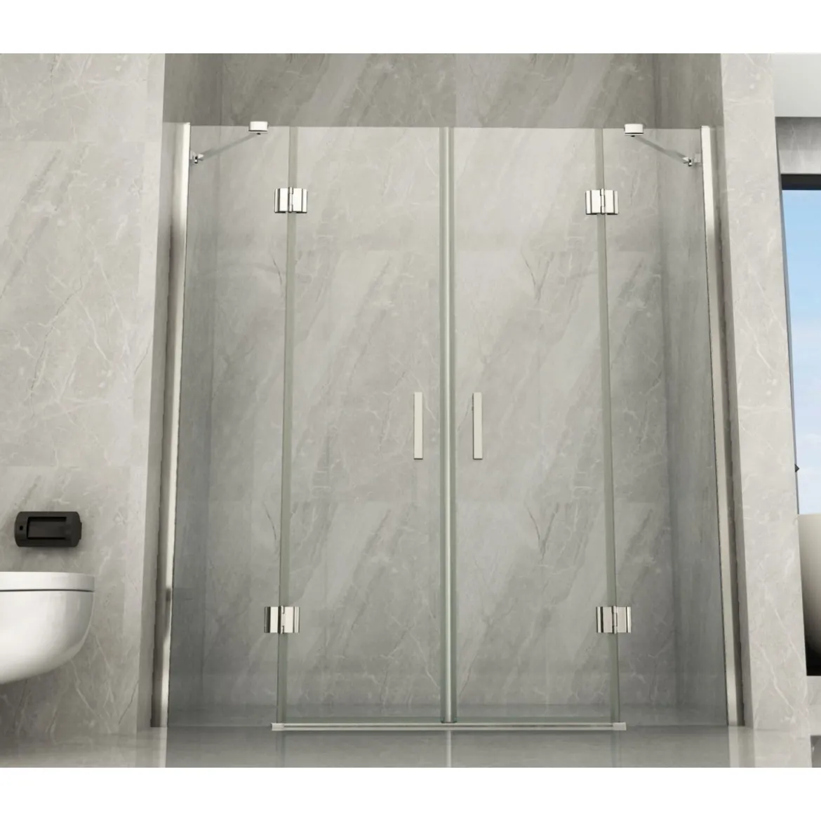 Box Doccia 8 mm 80 90 100 110 120 140 2 Ante Battenti Cristallo