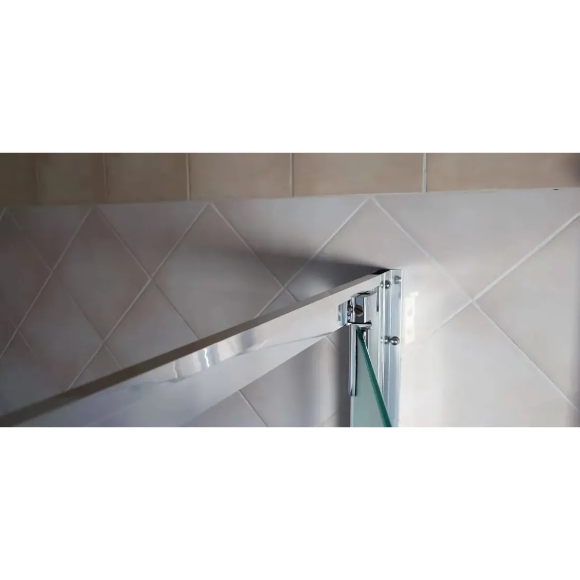 Box Doccia Nicchia 2 Ante Battente Saloon Vetro 6 mm Porta Parete in Cristallo