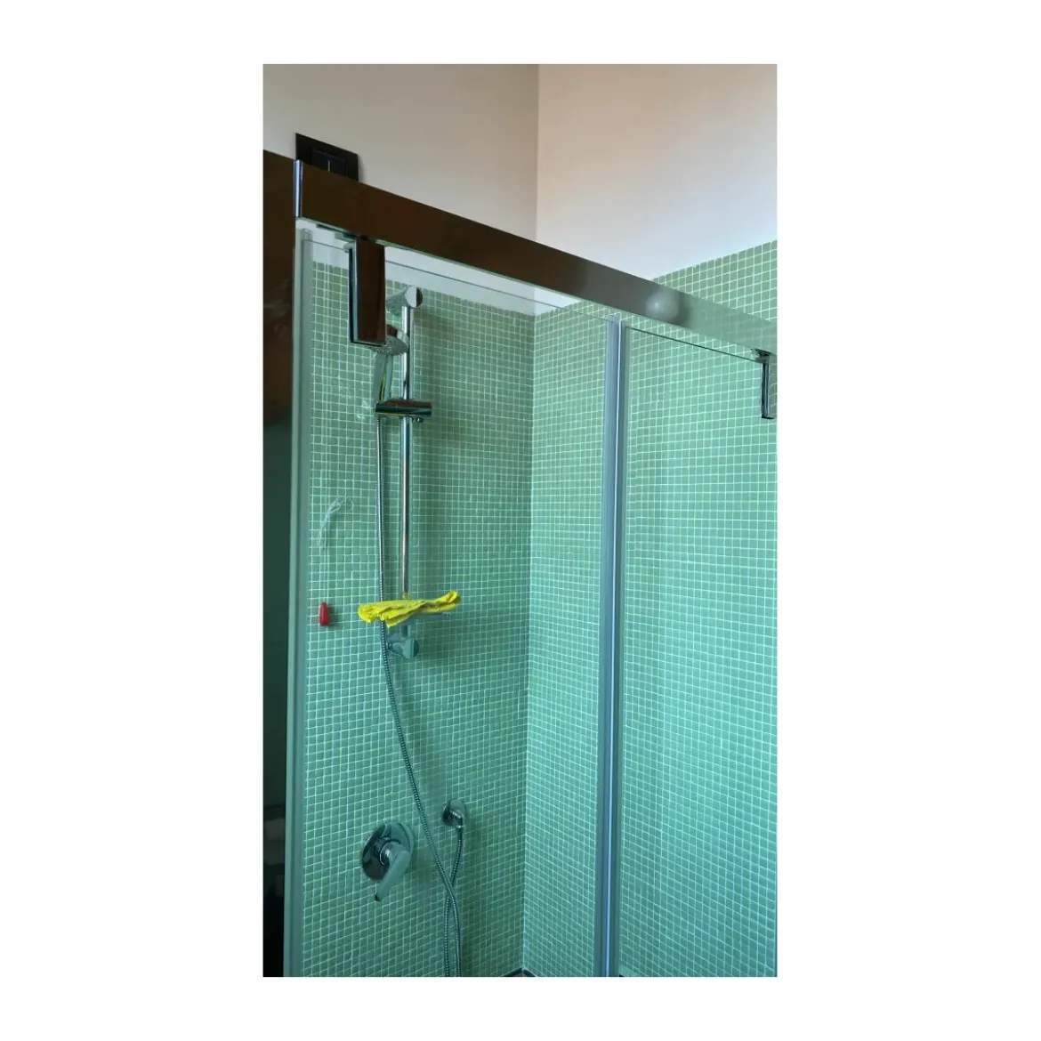 Box Doccia Nicchia 2 Ante Battente Saloon Vetro 6 mm Porta Parete in Cristallo