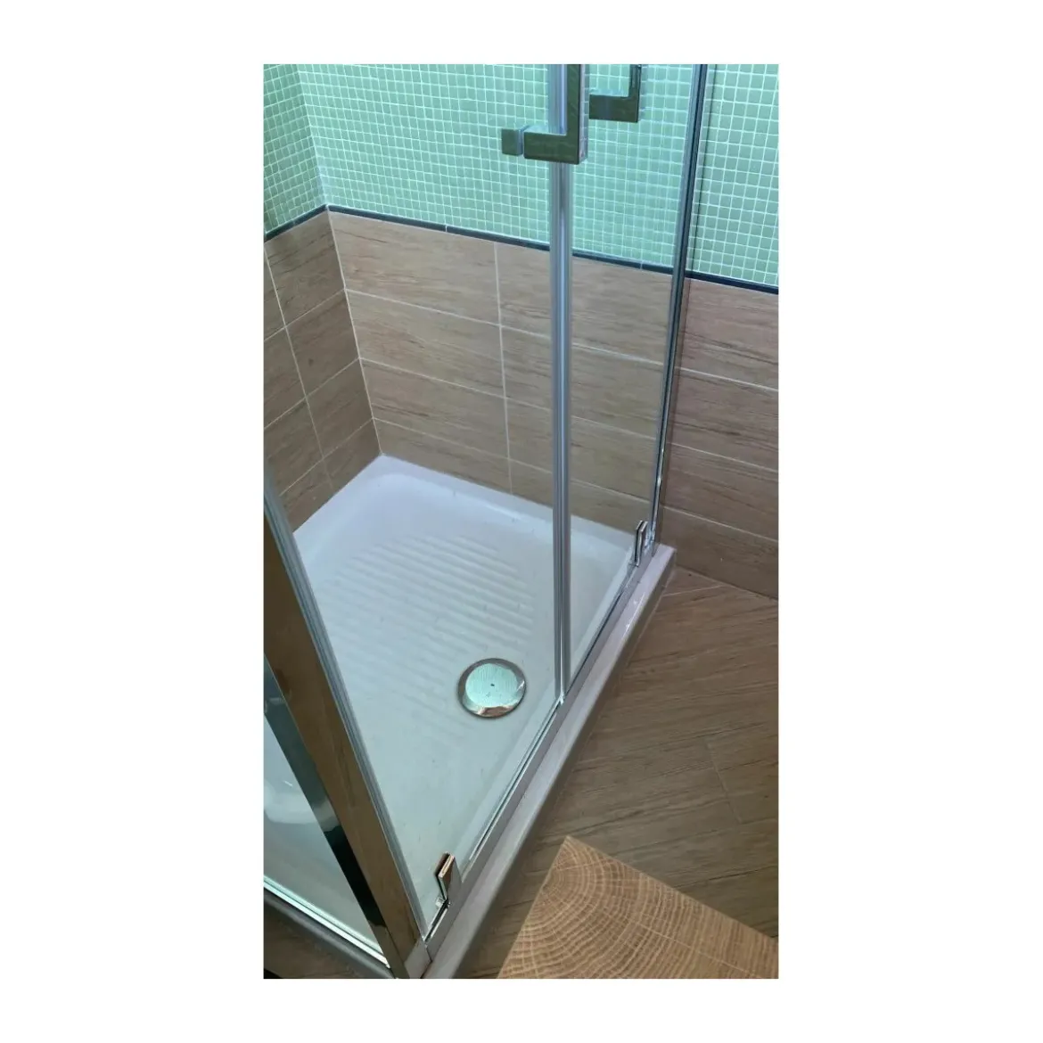 Box Doccia Nicchia 2 Ante Battente Saloon Vetro 6 mm Porta Parete in Cristallo