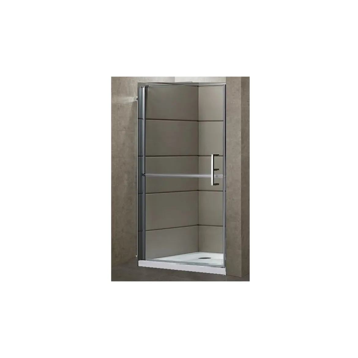 Box Doccia Nicchia 6 mm Anta Battente 70 80 90 100 Porta Parete Cristallo Vetro