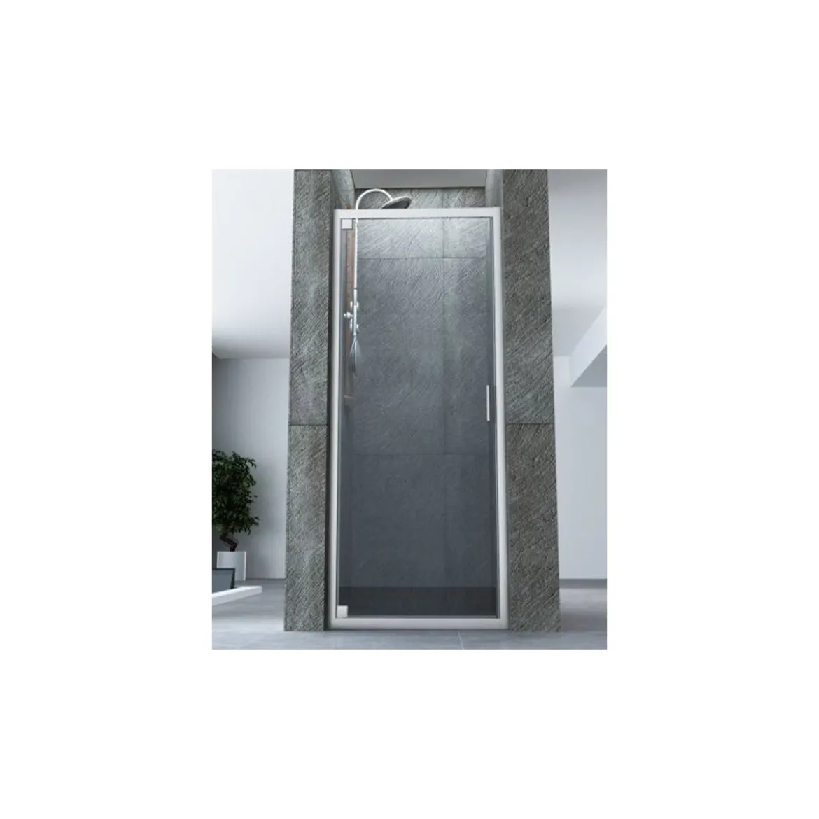 Box Doccia Nicchia 6 mm Anta Battente 65 70 75 80 Porta Parete Cristallo Vetro
