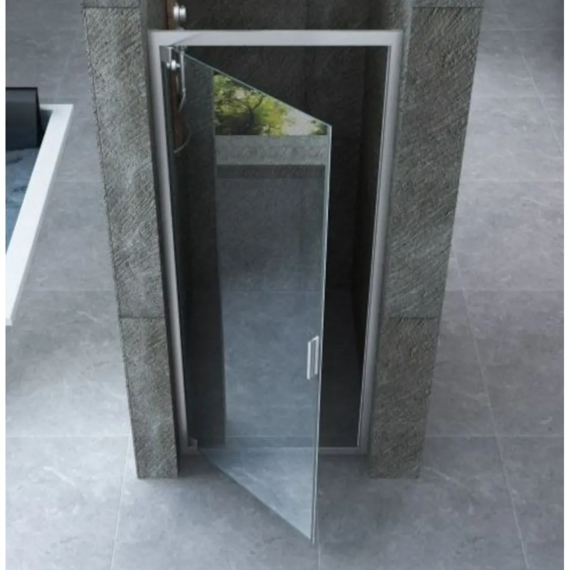 Box Doccia Nicchia 6 mm Anta Battente 65 70 75 80 Porta Parete Cristallo Vetro