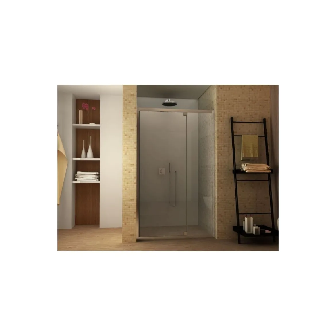 Box Doccia Nicchia 6 mm Anta Fissa Battente 90 100 110 120 130 140 in Cristallo