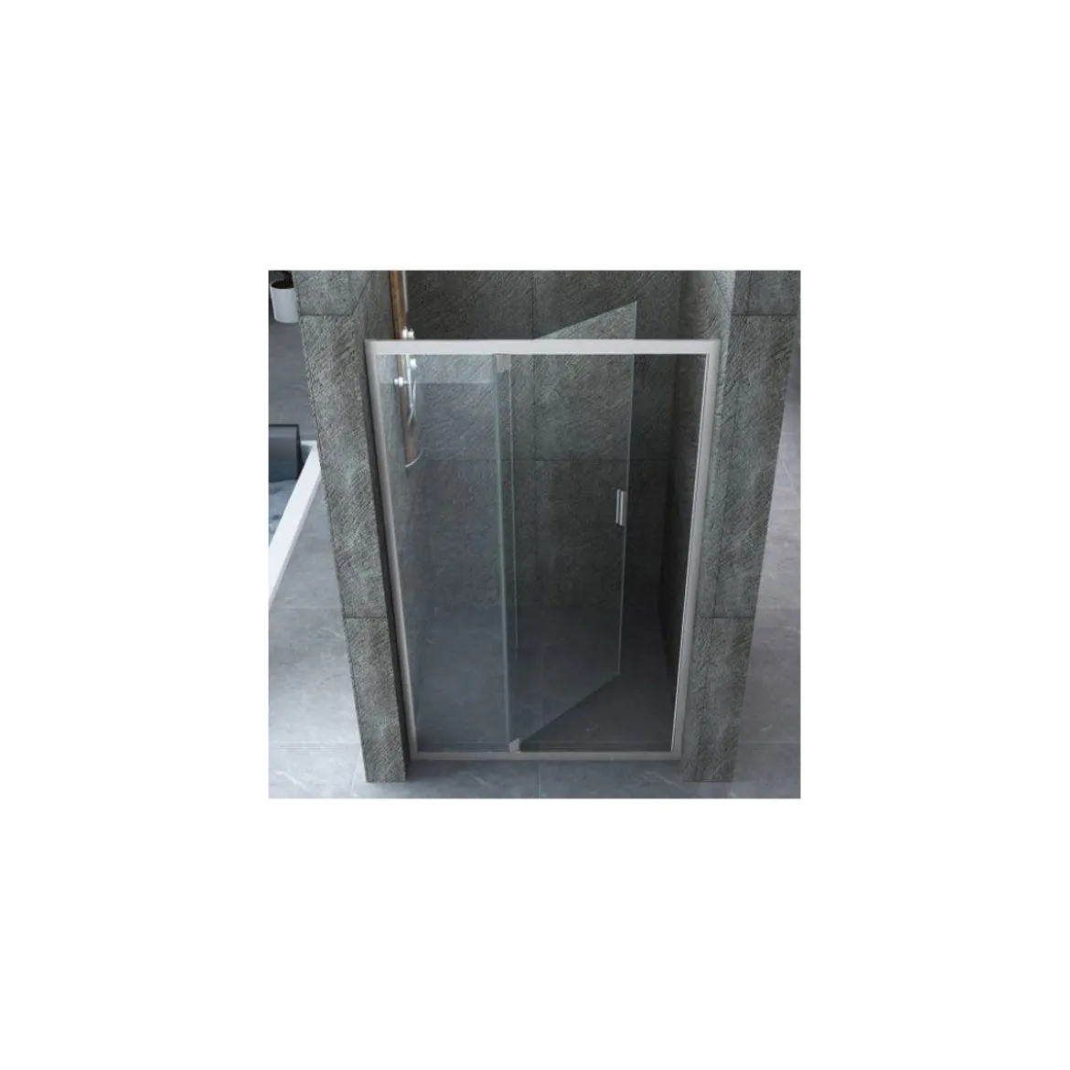 Box Doccia Nicchia 6 mm Anta Fissa Battente 90 100 110 120 130 140 in Cristallo