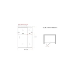 Box Doccia Nicchia 6 mm Anta Fissa Battente 90 100 110 120 130 140 in Cristallo