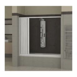 Box Doccia per Vasca a Soffietto in PVC Nicchia Sopravasca un Lato Anta Colorato