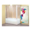 Box Doccia per Vasca 2 Lati in PVC a Soffietto Cabina Sopravasca Angolare Bagno