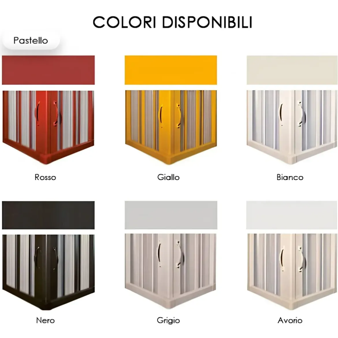 Box Doccia PVC 2 Ante a Soffietto 100 110 120 130 140 150 160 170 180 Nicchia