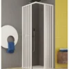 Box Doccia PVC Senza Guide Inferiori per Disabili Scorrevole Porte a Soffietto