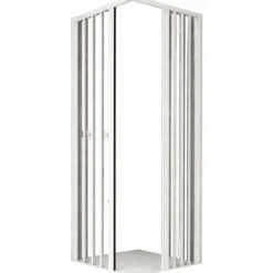 Box Doccia PVC Senza Guide Inferiori per Disabili Scorrevole Porte a Soffietto