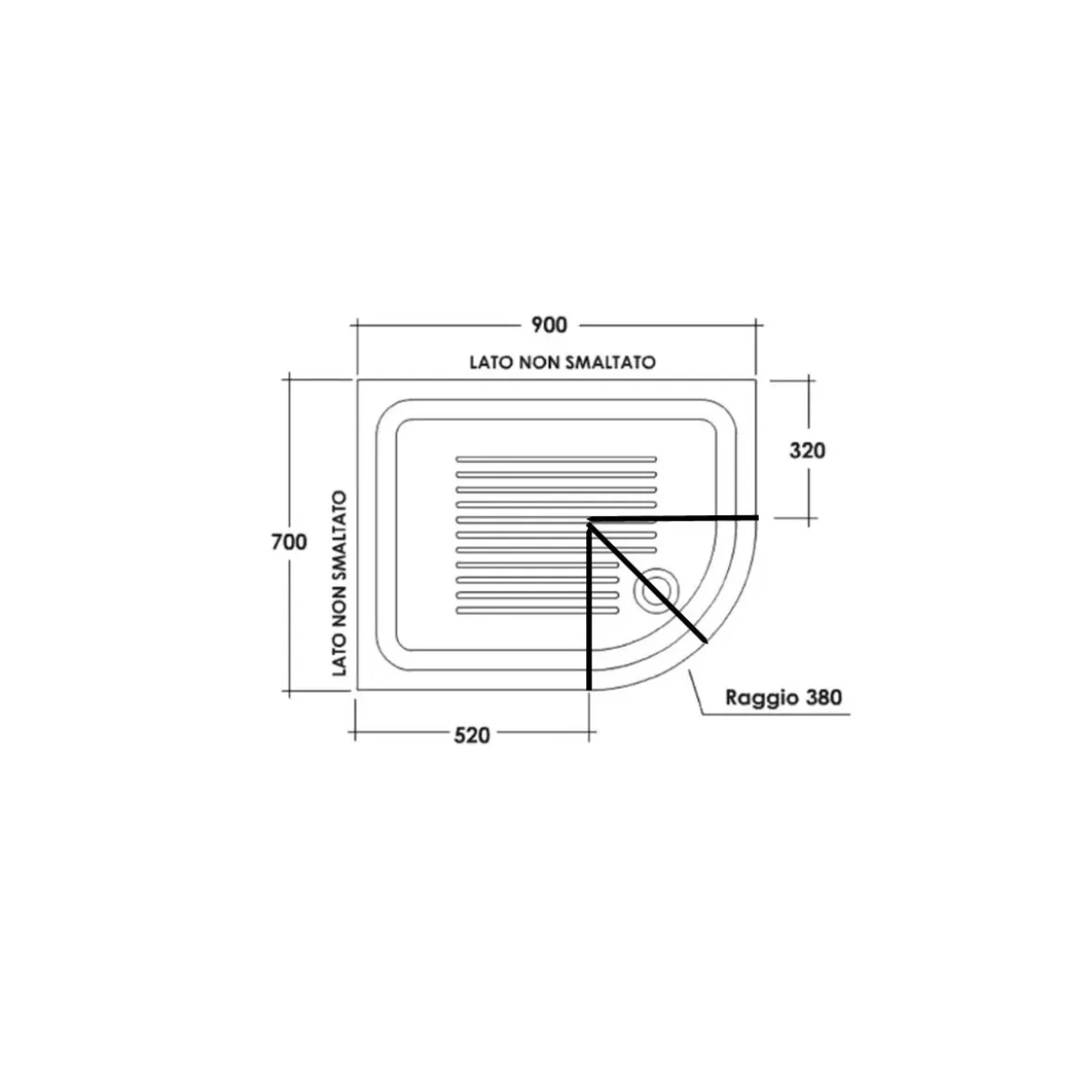 Box Doccia Semicircolare Tondo in PVC Rettangolare a Soffietto Quadrato 2 Lati