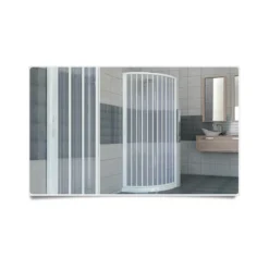 Box Doccia Semicircolare Tondo in PVC Rettangolare a Soffietto Quadrato 2 Lati