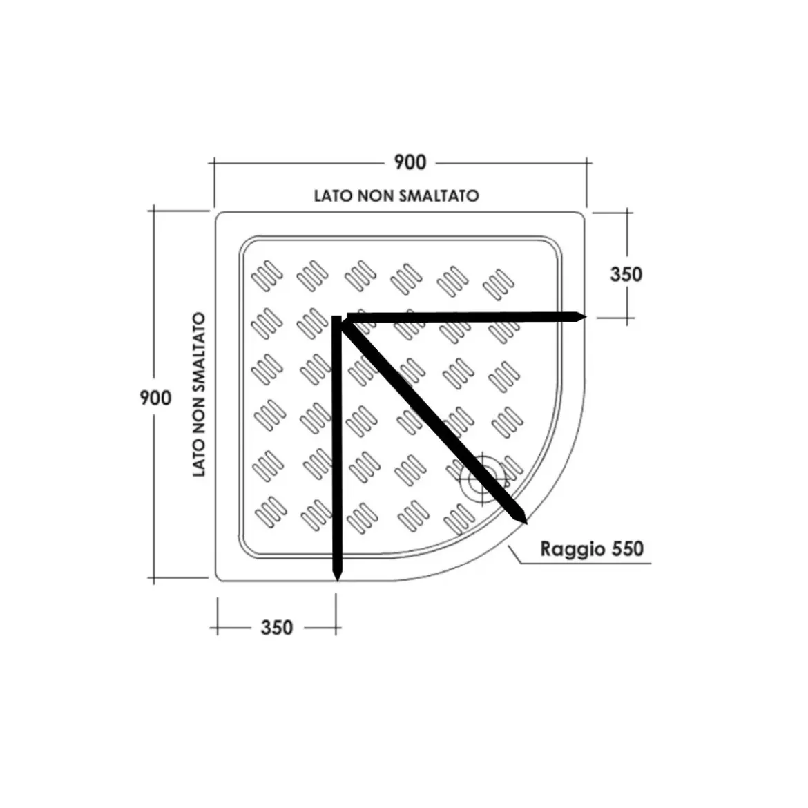 Box Doccia Semicircolare Tondo in PVC Rettangolare a Soffietto Quadrato 2 Lati
